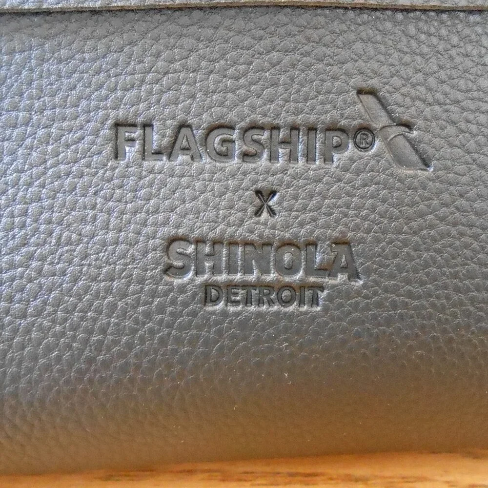 American Airlines Flagship Pebbled Black PU Leather Zippered Amenity/Wash Case